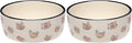 Pearhead Ceramic Cat Bowl – Cute Cat Face Water & Food Dish, Wide Shallow Whisker-Friendly Design for Kittens & Small/Medium Cats, Heavy Non-Slip Pet Feeding Bowl 2-Cup (Pack of 2)