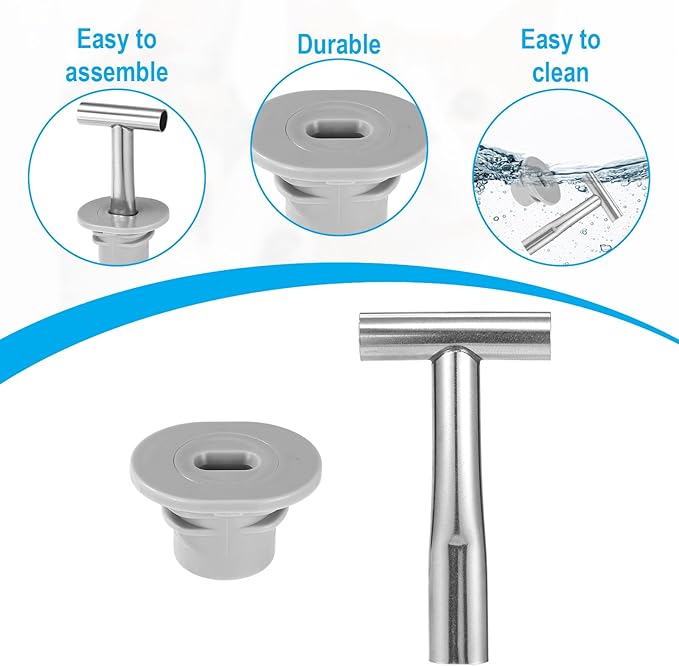 Cat Water Fountain Spout and Holder, Stainless Steel T-Shaped Kitty Drinking Fountain Accessories for Pet Cats and Dogs Compatible with 3.2L/108oz Pet Water Dispenser