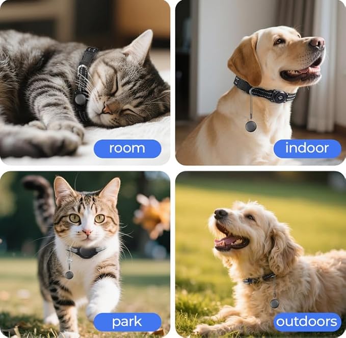 GPS Tracker for Cats, Mini GPS Cat Tracker, Smart Pet Activity Tracker, No Monthly Fee, Compatible with Apple Find My(iOS Only), Anti-Lost, Finder Tag for Vehicles, Pets, Kids, Items