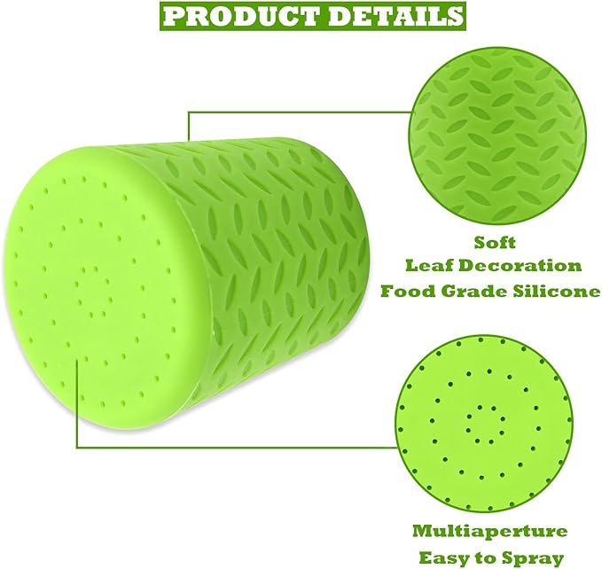 Silicone Dogs Shower Sprayer Head Attachment - Pet Shower Cap Sprinkler | Portable Outdoor Shower Heads for Camping, Hiking, Beach - Fits Most Plastic Mineral Water Bottle, 1 Pack Blue