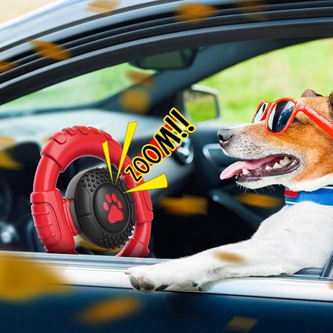 Dog Toys for Aggressive Chewers Large Medium Small Breed, Indestructible Durable Tough Dog Chew Toys to Keep Them Busy, Nylon Rubber Interactive Dog Toys