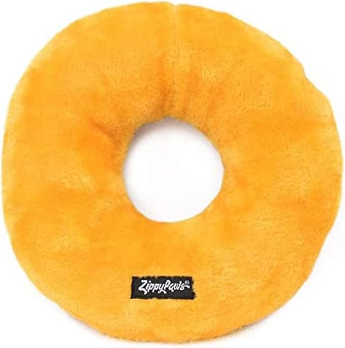 ZippyPaws Donutz - Stuffed Dog Toys to Keep Them Busy, For Medium and Large Dogs, Squeaky Pet Toy for Boredom, Chew Toy with Stuffing, Soft Plush Puppy Products, Funny Food Toy - Jumbo Blueberry Donut