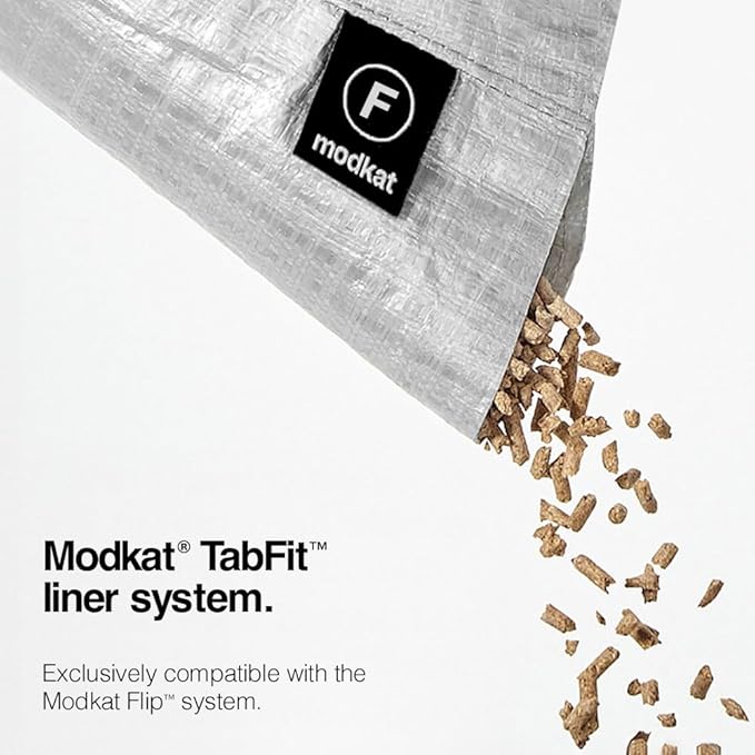 Modkat® Official Flip Liner F (3-Pack), Patented TabFit™ Cat Litter Box Liners for the Modkat Flip