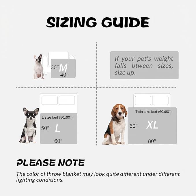 Dog Blanket Paw Bone Pattern 1 Pack 3 Colorful 60"*50" Super Soft Warm Flannel Sofa Cover Car Bed Protector, Urine Proof Washable Outdoor Pet Blanket for Puppy Large Dogs & Cats