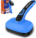 Self Cleaning Slicker Brush for Dog, Cat, Skin Friendly Shedding & Grooming Tool for Long and Short Haired Pets, Easy Clean Retractable Bristles, Blue