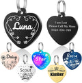 Personalized Dog Tags, Stainless Steel Pet Tags Personalized Cat, Collar Charm Engraved on Both Sides, up to 4 Lines of Custom Text, Multiple Patterns Colors Size Options (Flower, XSmall)