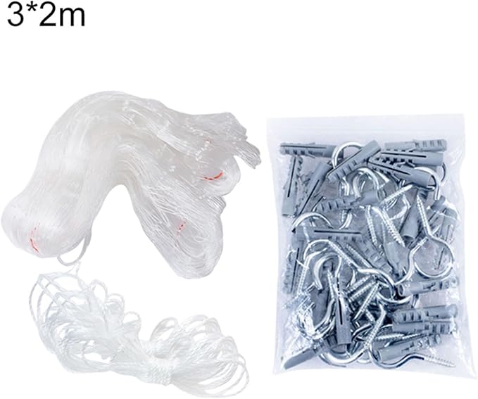 Cat Balcony Net - Cat Safety Net for Balcony | Anti Fall Pet Fence Nets | Pet Anti-Escape Net | Transparent Pet Protection Net | Steel Wire Protective Cover for Balconies Window Enclosures