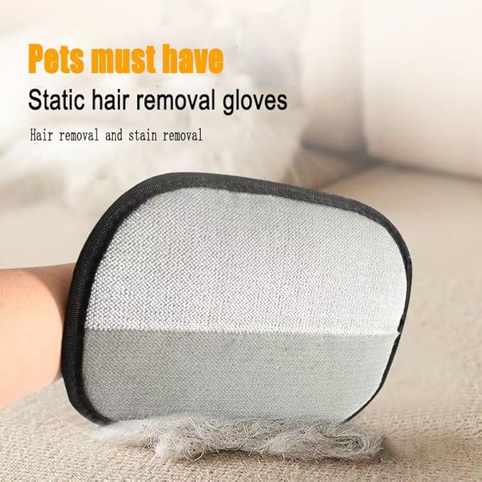 Pet Hair Removal Glove, Electrostatic Gloves Pet Hair, Reusable Electrostatic Pet Cat Dog Hair Remover Grooming Glove, 1/2 Pcs Static Pet Hair Removal Gloves for Couch, Furniture, Carpet, Curtain (1)