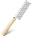 Wooden Handle Grooming Comb for Cat, Professional Wood Handle Pet Comb Simple Wooden Handles Flea Zapper Pet Combs for Removing Grooming Stuffed Pets Tangles Dematting Hair