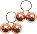 SJANE 4 Pack Cat & Dog Copper Bells - Pet Tracker Training | Pet Collar Accessories | Save Birds & Wildlife(Medium)