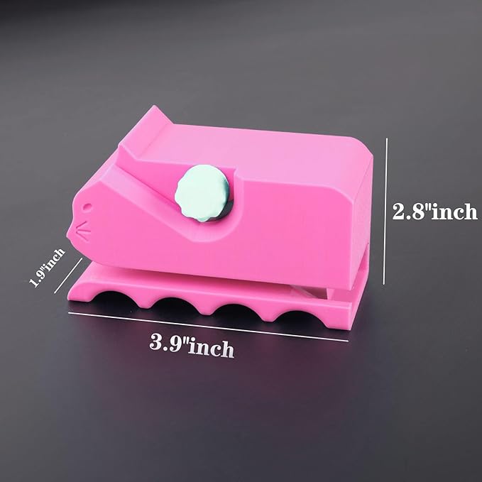 Cardboard Cutter for Cat Scratchers with 10pcs Blade,3D Printed Card Board Cutter Kids DIY Cat Scratchers Cardboard Strip Tool Machine for Cat Lovers (Pink)