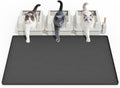 Cat Mat for Litter Box, 38" X 26" Large Silicone Cat Litter Trapping Mat, Easy Clean for Scatter Control, Soft on Kitty Paws, Waterproof, Urine-Proof, Non-Slip Kitty Litter Mat for Floor, Black