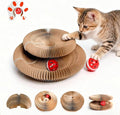 1 PCS Cat Toy Scratch Board,Accordion with Ball,Foldable Design,Boosts Claw Health,cat scratching board toy equipped with balls and bells,a cat toy designed specifically for indoor cats. (1 Psc)