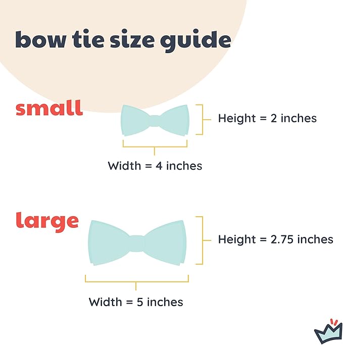 Huxley & Kent Pet Bow Tie for Dogs & Cats - Adjustable Hook & Loop Collar Accessory - Cute & Comfortable for Holidays & Celebrations - Cool Breezes, Large
