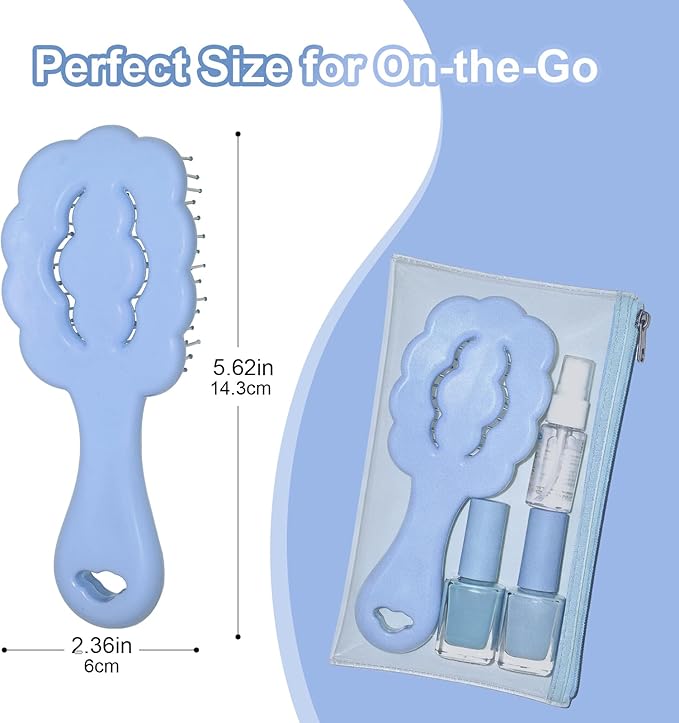 Cloud Shape Small Dog Grooming Brush - Ideal Puppy Hair Brushes for Maltese and Small Breeds- Perfect for Shih Tzus, Yorkies, and Maltipoos - (Blue)
