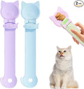 PETPAWLOVELY-2PCS Cat Treat Spoon Squeeze,Cat Strip Feeder Spoon,Multi-Function Dispenser Tool,Easy Feeding Spoon for Licky Treats,Pet Food Spoon for Wet Food(2 Color)