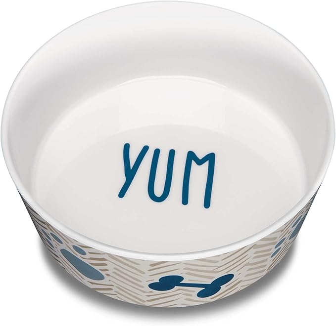 Loving Pets Dolce Moderno Yum Chevron Dog Bowl, Small (Pack of 2)