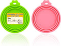 Lydia’s Deal Pet Food Can Covers 2-Pack, Universal Size – One Lid Fits 3 Pet Food Can Sizes (3oz/5.5oz/12oz), Airtight Silicone Lids, BPA-Free & Dishwasher-Safe for Dog & Cat Food Cans (Pink+Green)