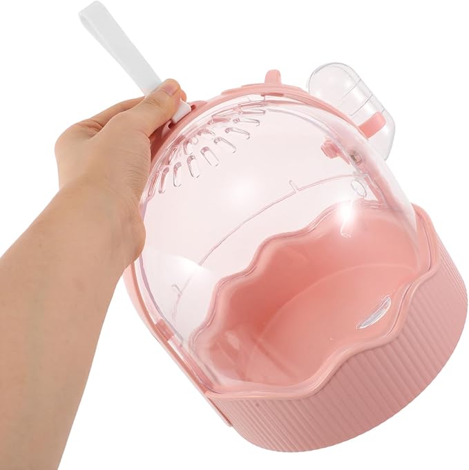 SUPVOX Portable Parrot Cage Lightweight Folding Bird Carrier with Breathable Design Large Space for Outdoor Travel and Small Parakeets in Soft Pink
