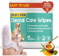 Vet Recommended Dog & Cat Dental Wipes - Freshens Breath - Easy Daily Oral Care - Dog Tooth Brushing Kit - Dental Finger Wipes for Pets - 50 Count