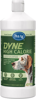 PetAg Dyne High Calorie Liquid Nutritional Supplement for Dogs & Puppies 8 Weeks and Older - 32 oz - Supports Performance and Endurance - Sweet Vanilla Flavor