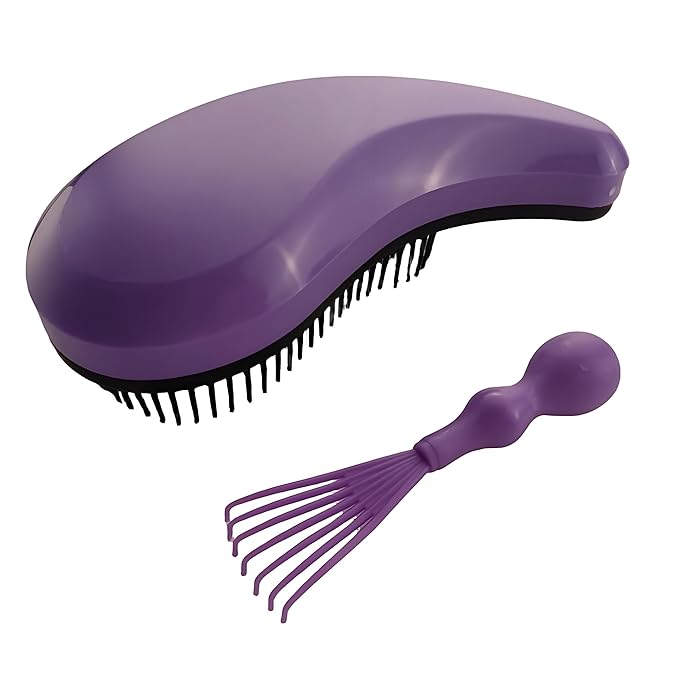Puppy Brush for Small Dogs - Soft Dog Brush - Perfect Yorkie, Shih Tzu, Maltipoo & Maltese Grooming - Gentle Hair Remover for Easy Pet Grooming at Home (Light Purple)