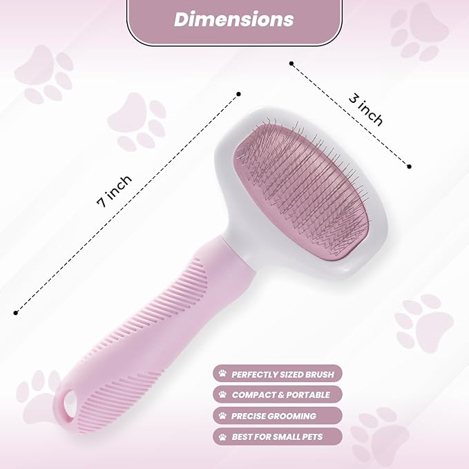 Small Slicker Brush for Grooming - Slicker Brush for Dogs and Cats can act as Deshedding Pet Tool for Healthy Coat Maintenance and Suitable for Short and long Haired Dogs