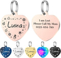 Personalized Dog Tags, Stainless Steel Pet Tags Personalized Cat, Collar Charm Engraved on Both Sides, up to 4 Lines of Custom Text, Multiple Patterns Colors Size Options (Christmas, Small)