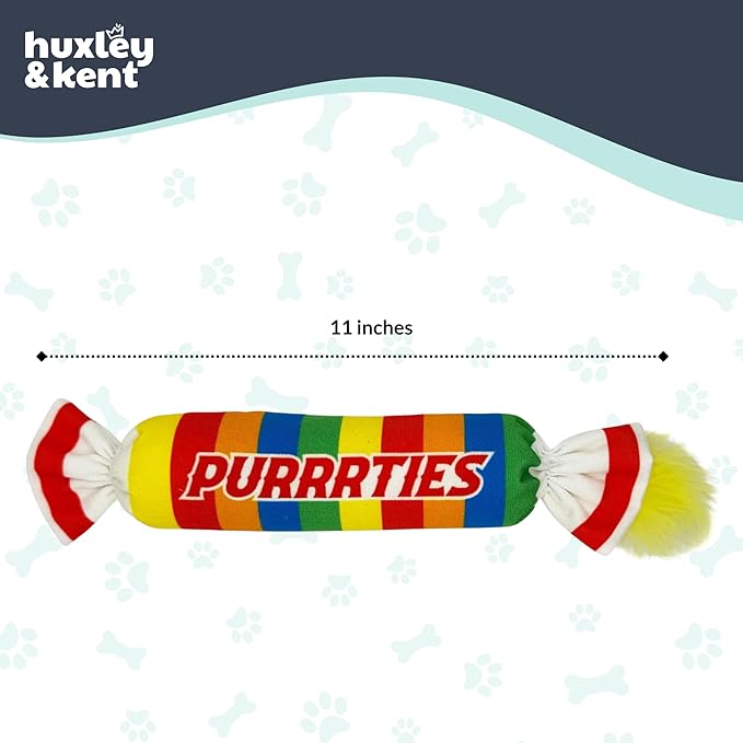 Huxley & Kent Kicker Plush Cat Toy - Interactive Catnip Toy for Cats & Kittens - Soft Canvas for Kicking & Batting - Fun Indoor Play - Purrrties Kicker