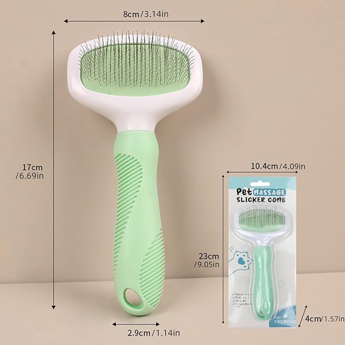 Pet Hair Removal Comb, Flea Comb for Cats Dogs Brush for Shedding Pet Grooming Supplies for Cats and Dogs (Blue)