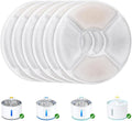 Wonder Creature Cat Water Fountain Filter Replacement, 6/8/12/16/8+4 Pack, Round Carbon Filters for 81oz/2.4L Stainless Steel Top Automatic Pet Fountain (6 Pack)