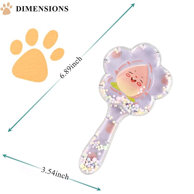 Soft Dog Brush for Small Dogs | Gentle Puppy Brush for Yorkies, Shih Tzus, Maltipoos & Maltese | Pet Hair Removal Brush with Soft Bristles | Dog Brush for Shedding (Blue Peach）