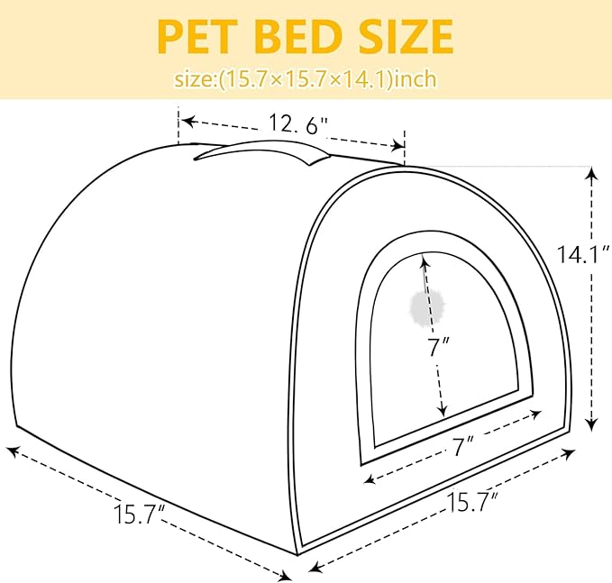 Cat Bed for Indoor Cats，Foldable cat cave，Anti-Slip & Water-Resistant Bottom，cat Houses for Indoor Cats or Small Dogs, Kitten Tent, Rabbit Bed，2 in 1 pet Bed (Pink)