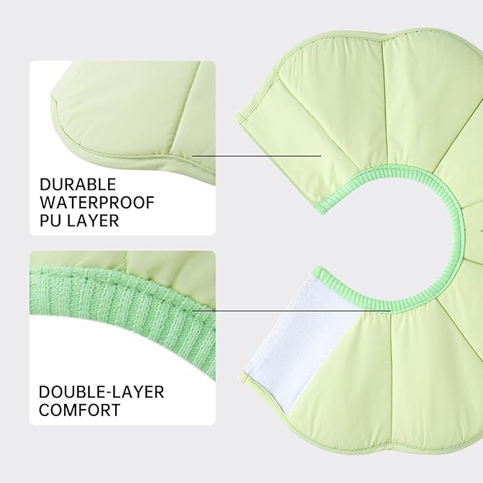 Touchdog Soft Cat Cone Collar, Waterproof Recovery Collar for Cats After Surgery, Lightweight Elizabethan Collar for Kittens, Small to Large