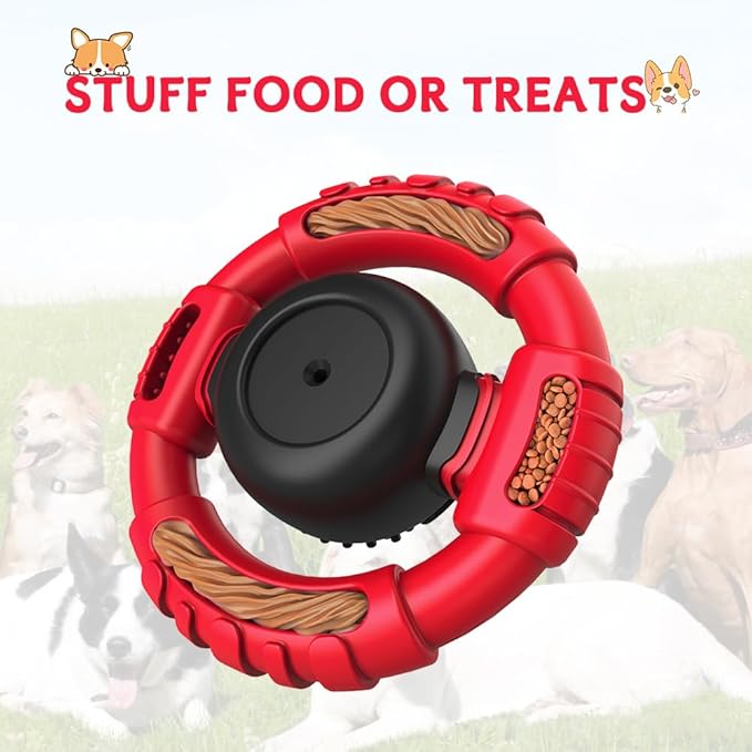 Dog Toys for Aggressive Chewers Large Medium Small Breed, Indestructible Durable Tough Dog Chew Toys to Keep Them Busy, Nylon Rubber Interactive Dog Toys