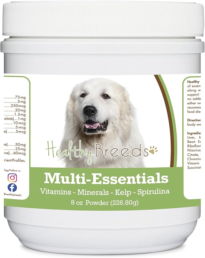 Healthy Breeds Great Pyrenees Multi-Essentials Powder for Dogs - an Ideal Supplement of Vitamins, Minerals & Antioxidants for Your Dog - 8 oz