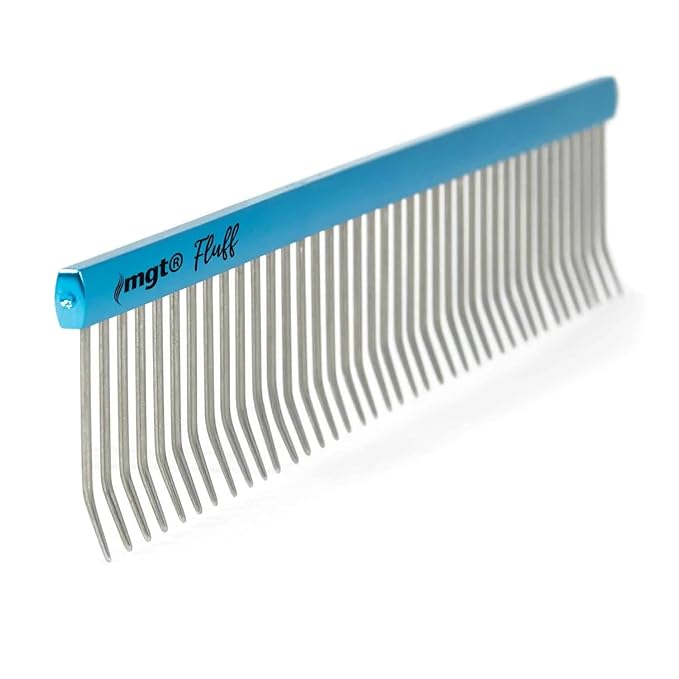 Dog and Cat Grooming Combs Contour Custom Coat Fur Finishing Shape Fluff Style and Primp (10 inch Fluffing Comb)