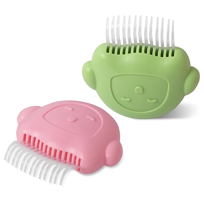 2-piece pet massage hair removal comb, kitten and puppy hair grooming tools. (Blue)