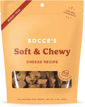 Bocce's Bakery Oven Baked Cheese Recipe Treats for Dogs, Wheat-Free Everyday Dog Treats, Made with Real Ingredients, Baked in The USA, Natural Soft & Chewy Cookies, Cheese, 6 oz