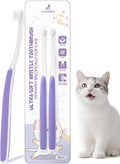 Cat Toothbrush for Daily Teeth Cleaning & Oral Care – Soft Bristle Dental Brush with Compact Head, Gentle for Cats & Kittens, Easy Daily Brushing Tool, Loved by Vets and Fur Babies 2pcs