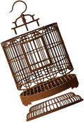 Milisten Large Portable Bird Cage Villa for Parrots and Budgies Retro Plastic Travel Carrier Detachable Base Suitable for Home and Outdoor Use