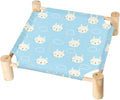 Patas Lague Cat and Dog Hammock Bed for Small Dogs, Brethable Wooden Cat Pet Rabbit Elevated Cooling Outdoor Bed Cots Furniture for All Seasons Rabbits