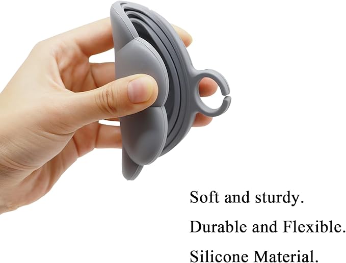 SJANE 4 Pcs Cat Food Spoon & Can Covers | Cute Paw Silicone Pet Food Opener Spatula & Lids | Stainless Steel Wet Food Spoon for Cats and Dogs (Pink+Grey)