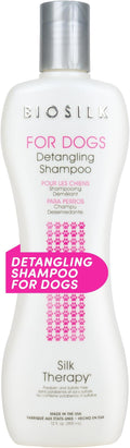 BioSilk for Dogs Silk Therapy Detangling Shampoo, Cleans and Moisturizes, Dematting Shampoo with Silk Proteins and Coconut Oil, No Parabens, pH Balanced, Made in USA, 12 Fl Oz