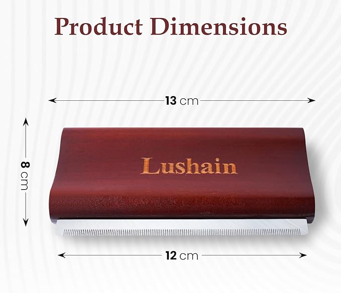 Deshedding Brush for Dogs, Cats & Horse| Pet Grooming Brush | Removes Loose Fur, Dirt & Hair | Detangle | Undercoat | Brown color | Reduces Shedding by 95%