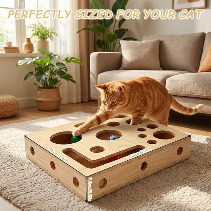 2026 New Cat Scratch Puzzle Enrichment Box, Cat Nail File Box with Sandpaper Inside, Toy Gift for a Cats That Hates Having Its Nails Trimmed, Stress-Free Alternative to Trimming Nails