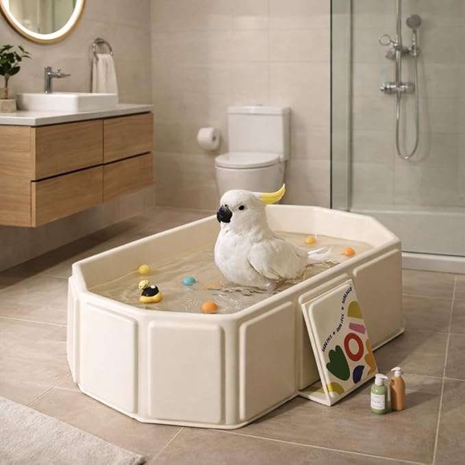 Heavy Duty Dog Bath Tub for Large & Small Dogs - Reinforced Plastic Pet Washing Tub, Portable Indoor Outdoor Grooming Bath, Multi-Purpose Utility Basin Indoor & Outdoor Use