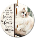 Memorial Ornament - Customized Memorial Pet Photo Ornaments - Angel Kitten Keepsake - Pet Pawprints, Forever Missed - Pet Lovers Grief Gift - Custom Memorial Gift for Loss of Cats, Kittens