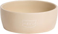 Pearhead Ceramic Cat Bowl – Neutral Taupe “Meow” Design, Holds 12 oz, Stoneware Pet Dish, Whisker-Friendly Pet Feeding, Non-Skid