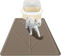 Mofason Cat Litter Mat XXL - Waterproof Kitty Litter Box mat for Floor - Extra Large Pet Trapping Litter Rug Pad - Silicone Cat Supplies & Accessories for Indoor Cats (38" x 25") -Brown